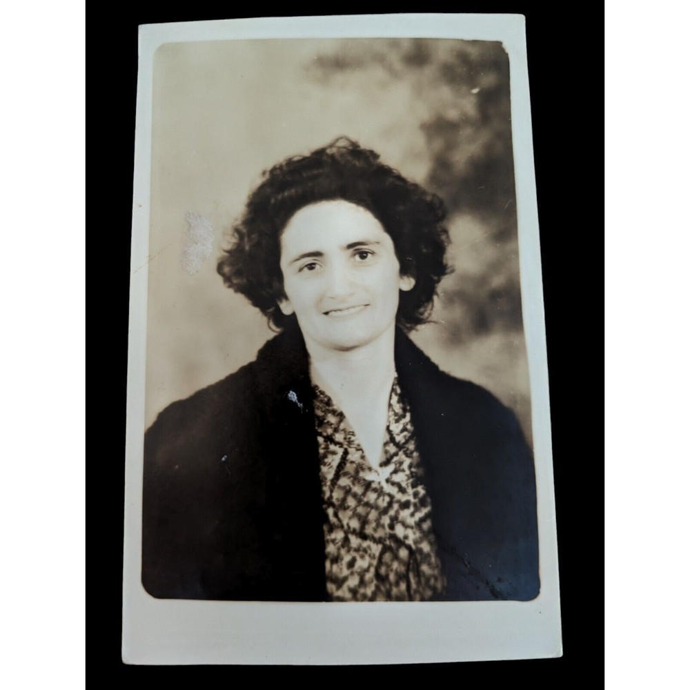 RPPC Pretty Lady Smiling Portrait c1910 EKC Studio Unposted No Dividing Line